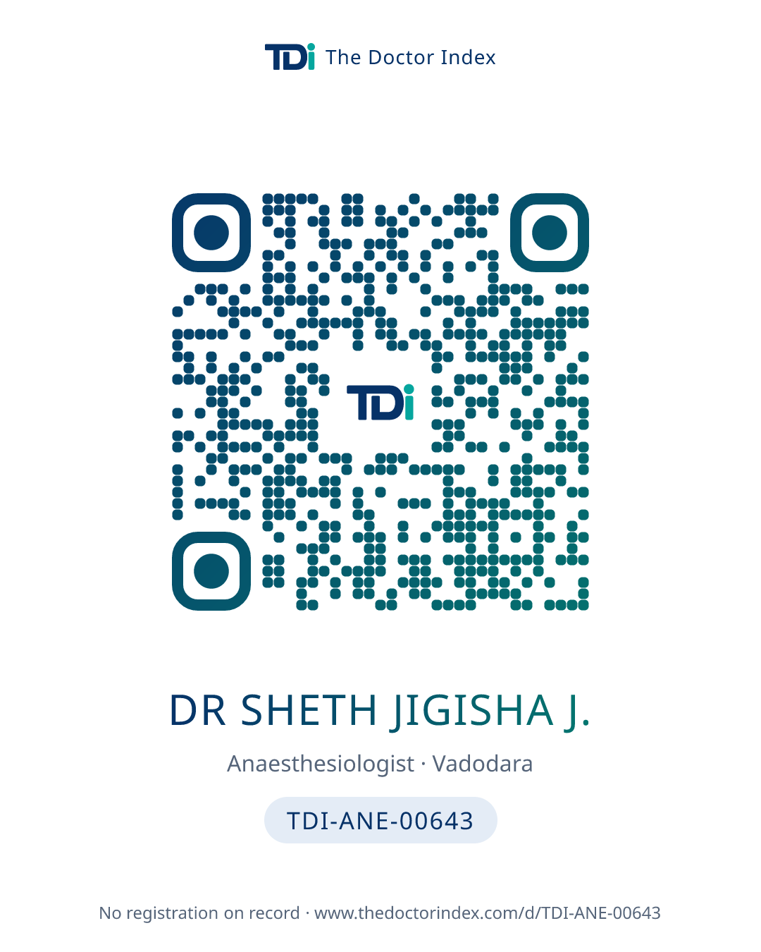 QR card for Dr Sheth Jigisha J., TDI-ANE-00643