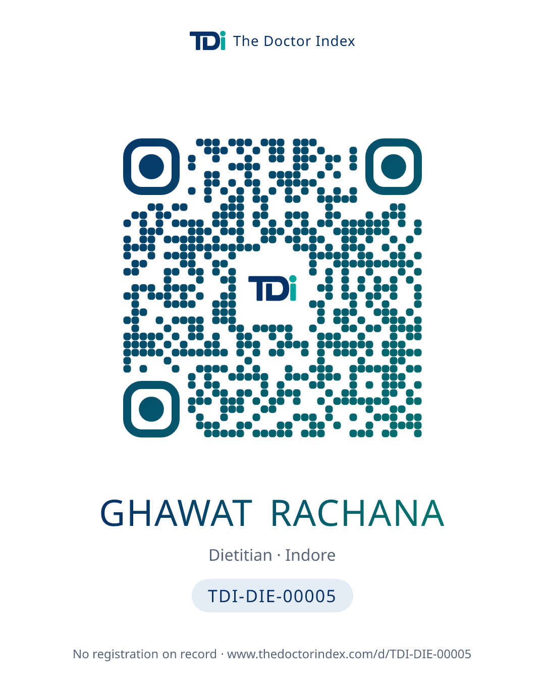 QR card for Ghawat Rachana, TDI-DIE-00005