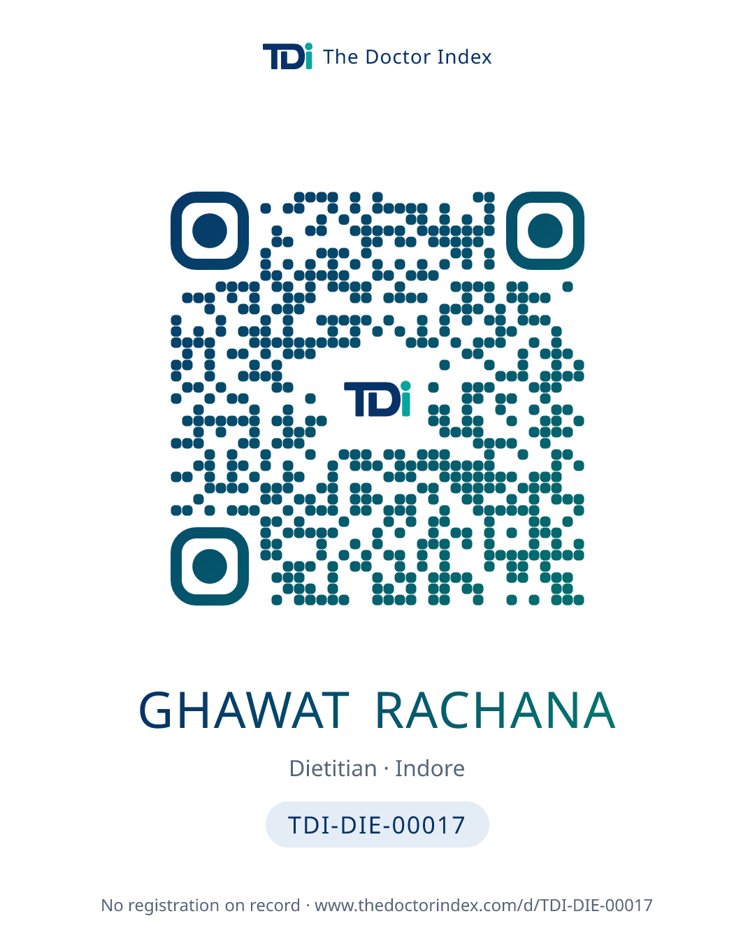 QR card for Ghawat Rachana, TDI-DIE-00017