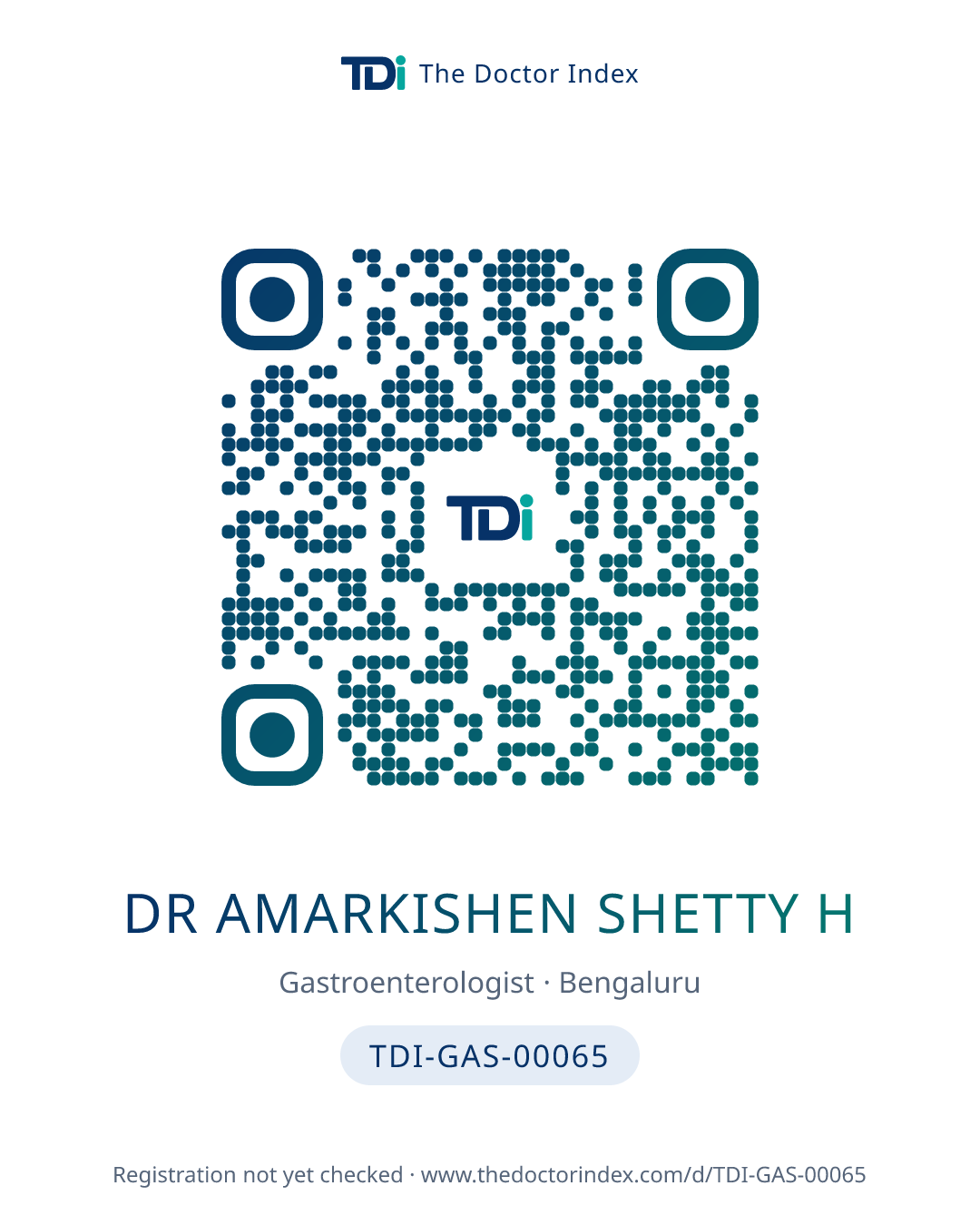 QR card for Dr Amarkishen Shetty H, TDI-GAS-00065