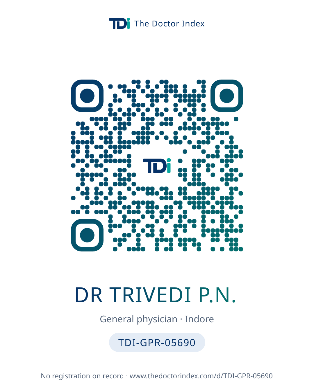 QR card for Dr Trivedi P.N., TDI-GPR-05690
