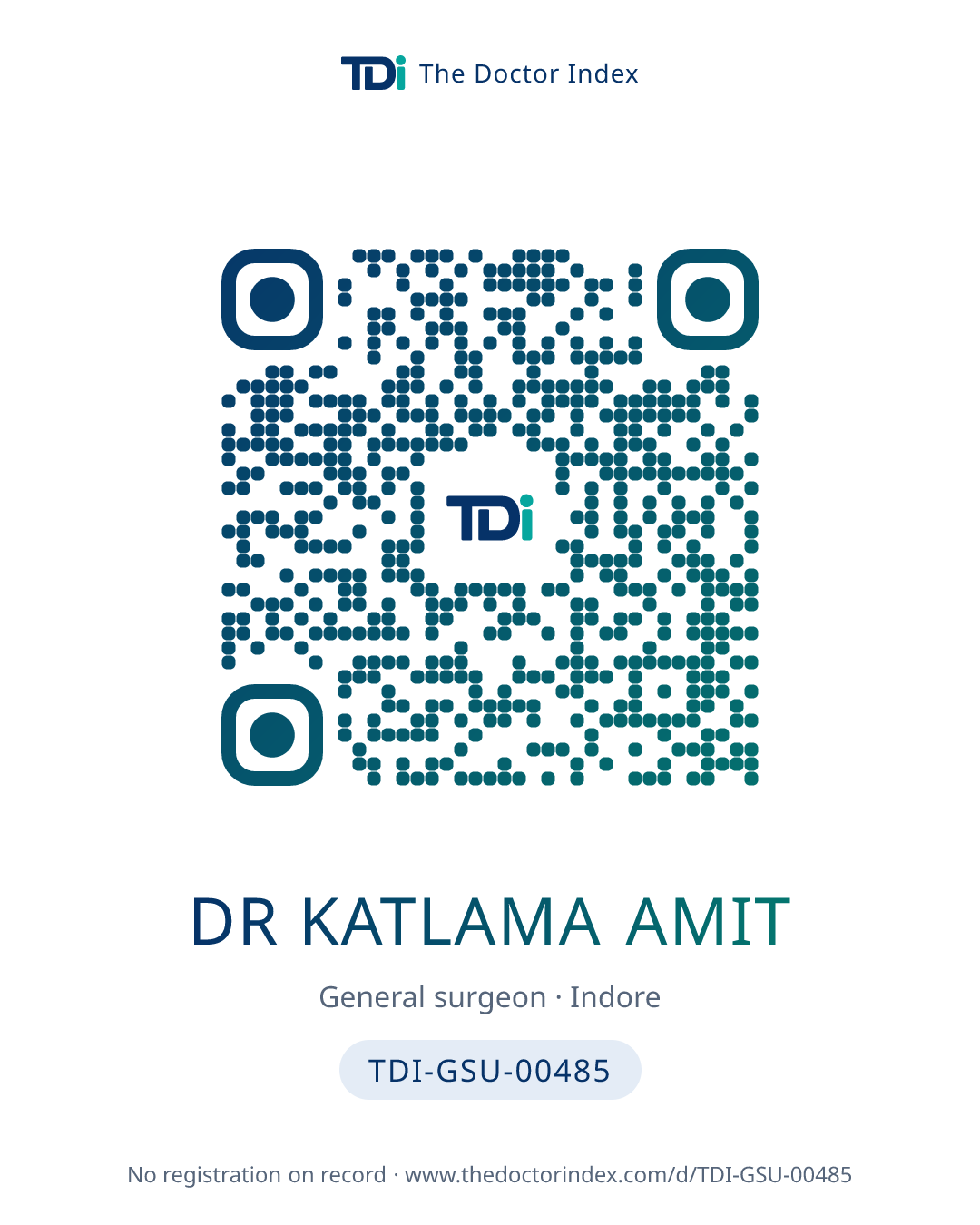QR card for Dr Katlama Amit, TDI-GSU-00485