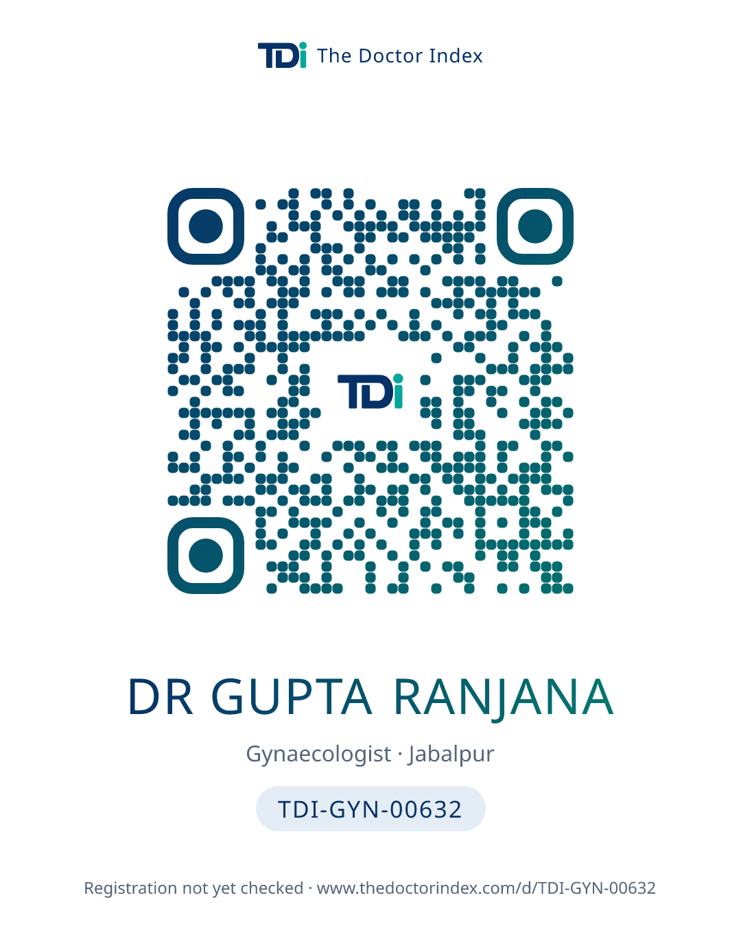 QR card for Dr Gupta Ranjana, TDI-GYN-00632