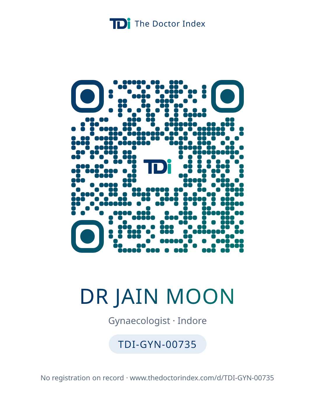 QR card for Dr Jain Moon, TDI-GYN-00735
