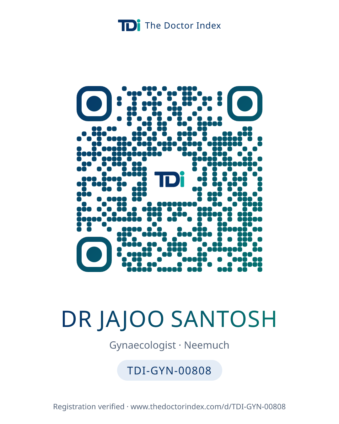 QR card for Dr Jajoo Santosh, TDI-GYN-00808