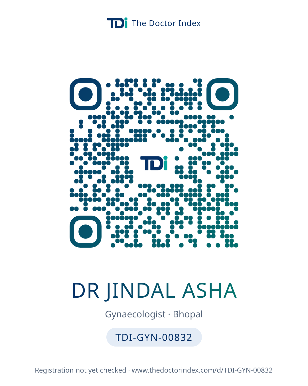 QR card for Dr Jindal Asha, TDI-GYN-00832