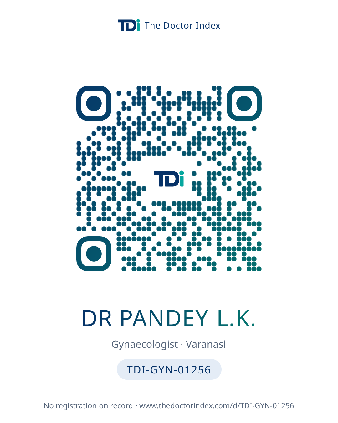 QR card for Dr Pandey L.K., TDI-GYN-01256