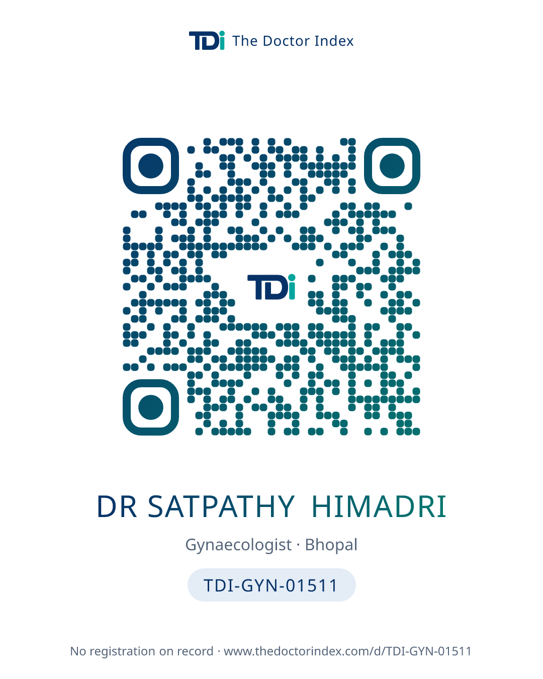 QR card for Dr Satpathy Himadri, TDI-GYN-01511