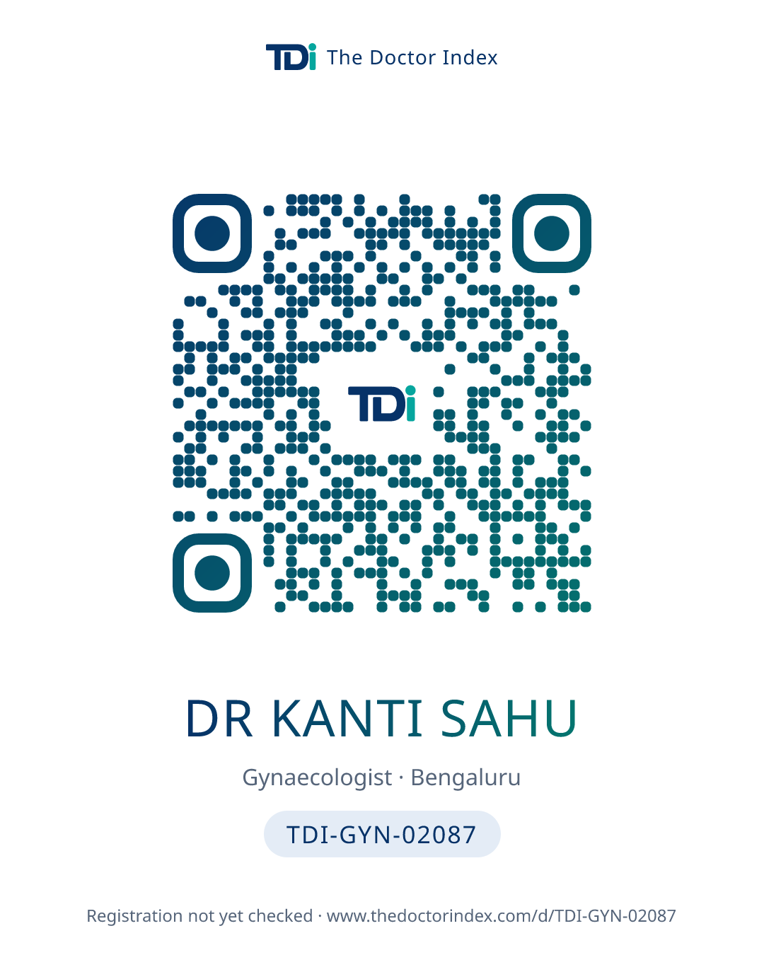 QR card for Dr Kanti Sahu, TDI-GYN-02087