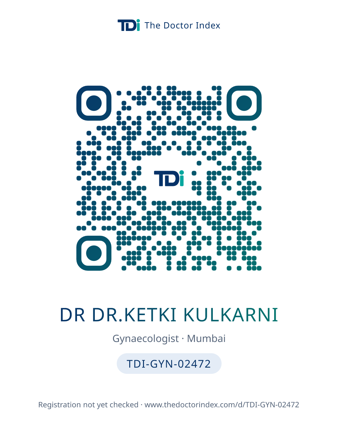 QR card for Dr Dr.ketki Kulkarni, TDI-GYN-02472