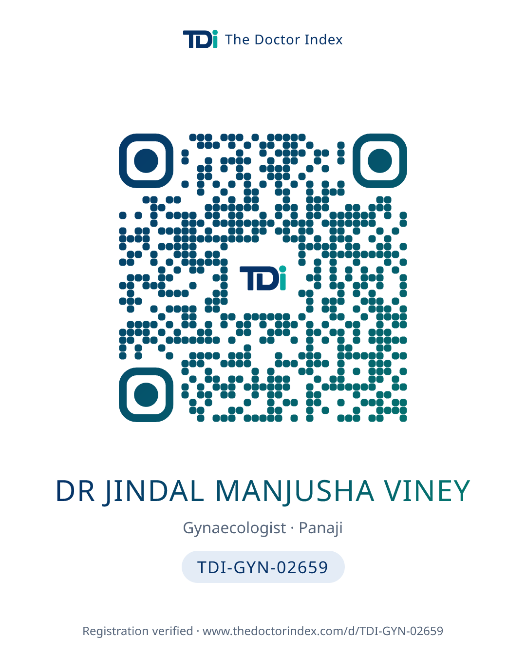 QR card for Dr Jindal Manjusha Viney, TDI-GYN-02659