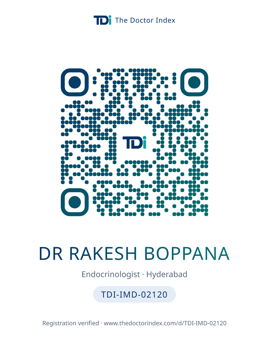 QR card for Dr Rakesh Boppana, TDI-IMD-02120