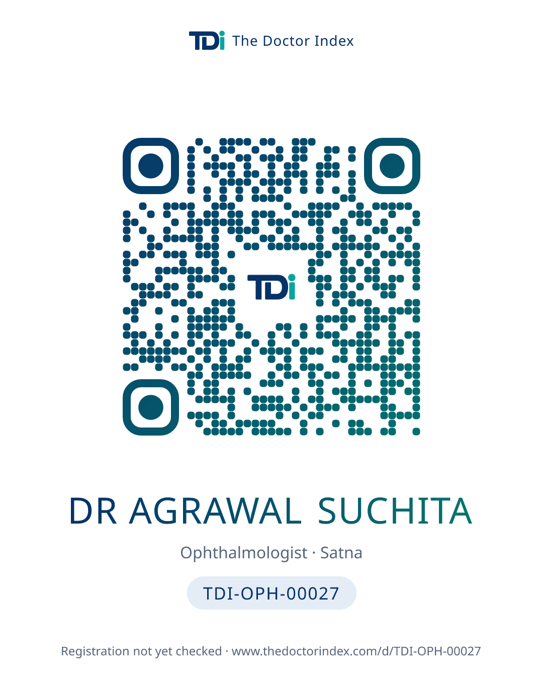 QR card for Dr Agrawal Suchita, TDI-OPH-00027