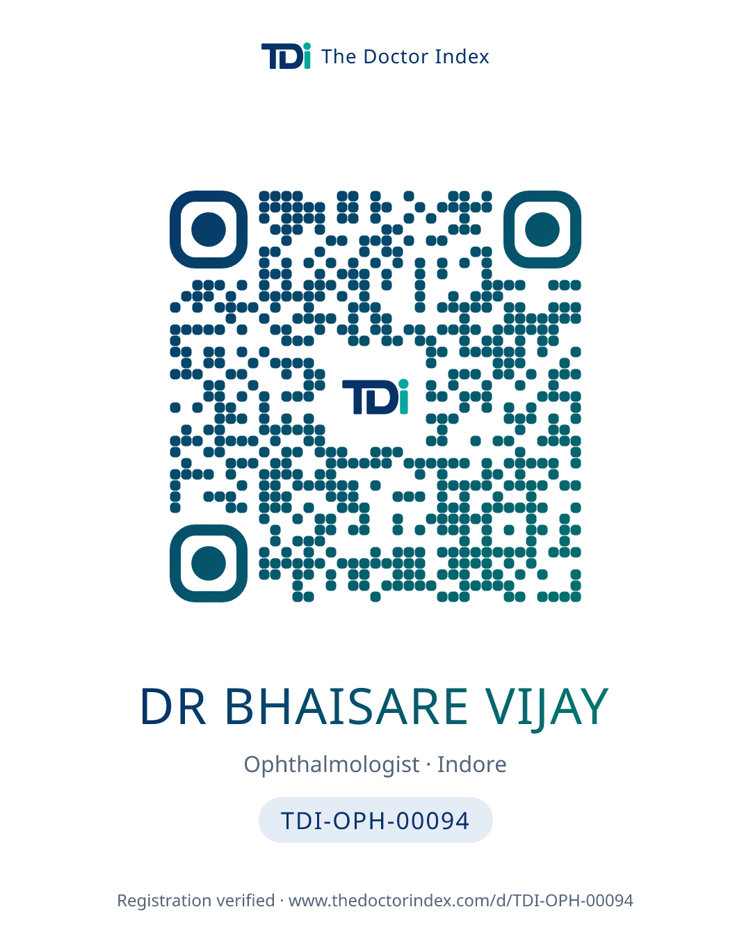 QR card for Dr Bhaisare Vijay, TDI-OPH-00094