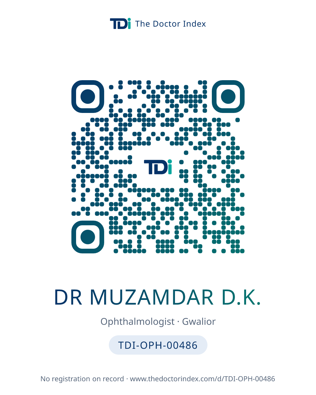 QR card for Dr Muzamdar D.K., TDI-OPH-00486
