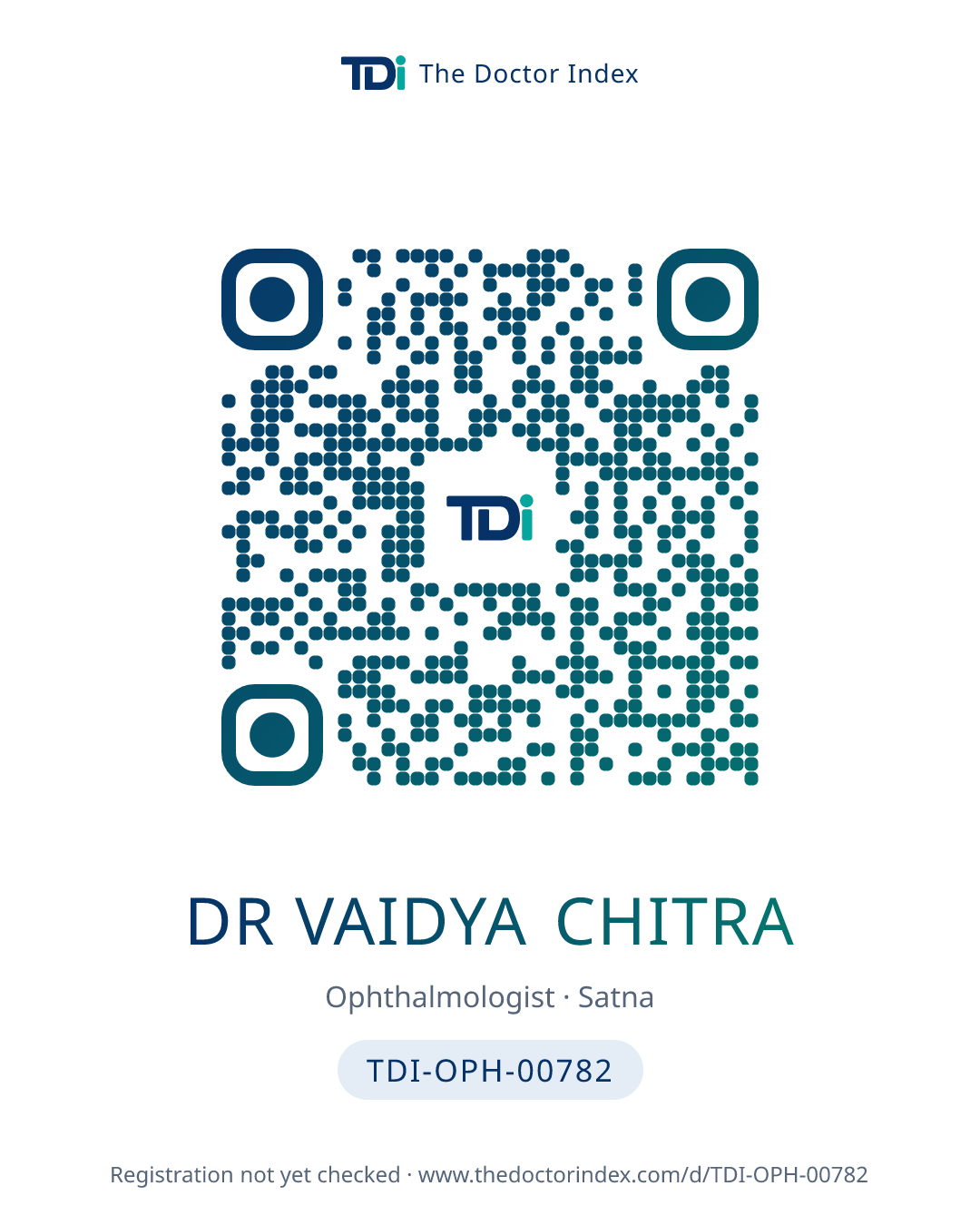 QR card for Dr Vaidya Chitra, TDI-OPH-00782