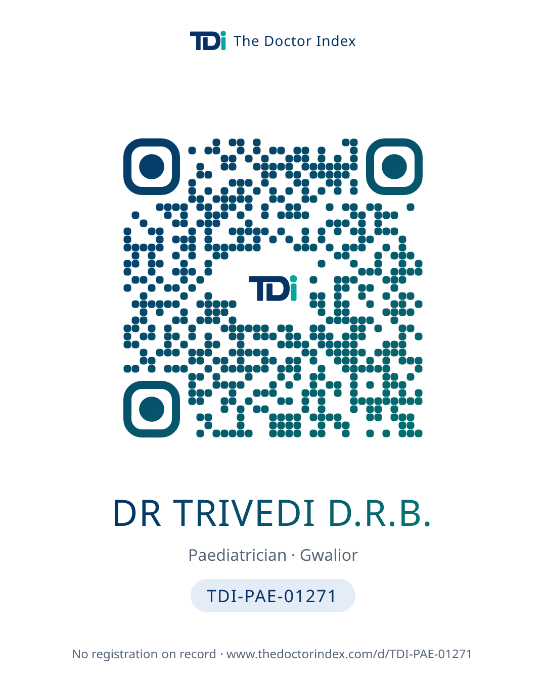 QR card for Dr Trivedi D.R.B., TDI-PAE-01271