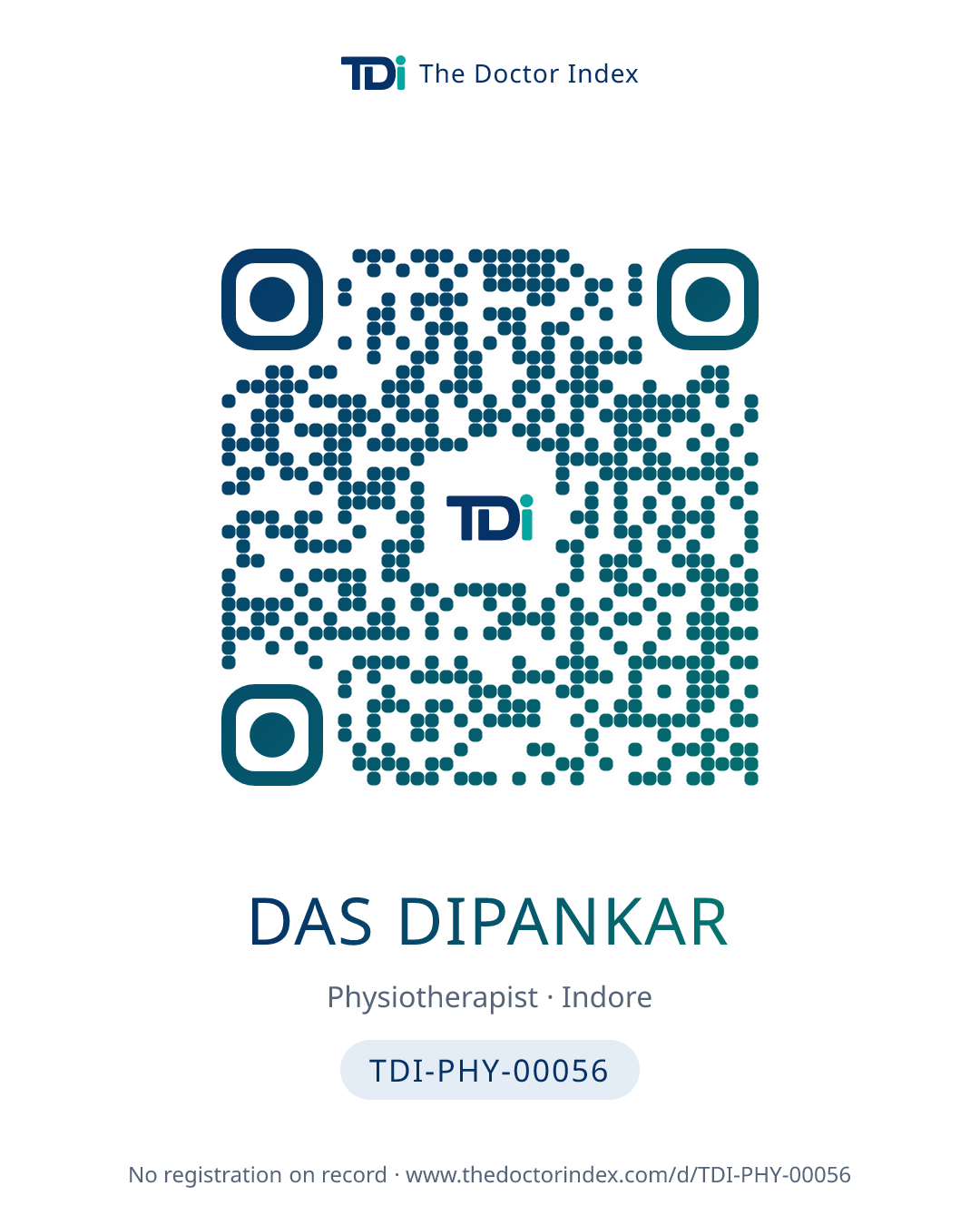 QR card for Das Dipankar, TDI-PHY-00056