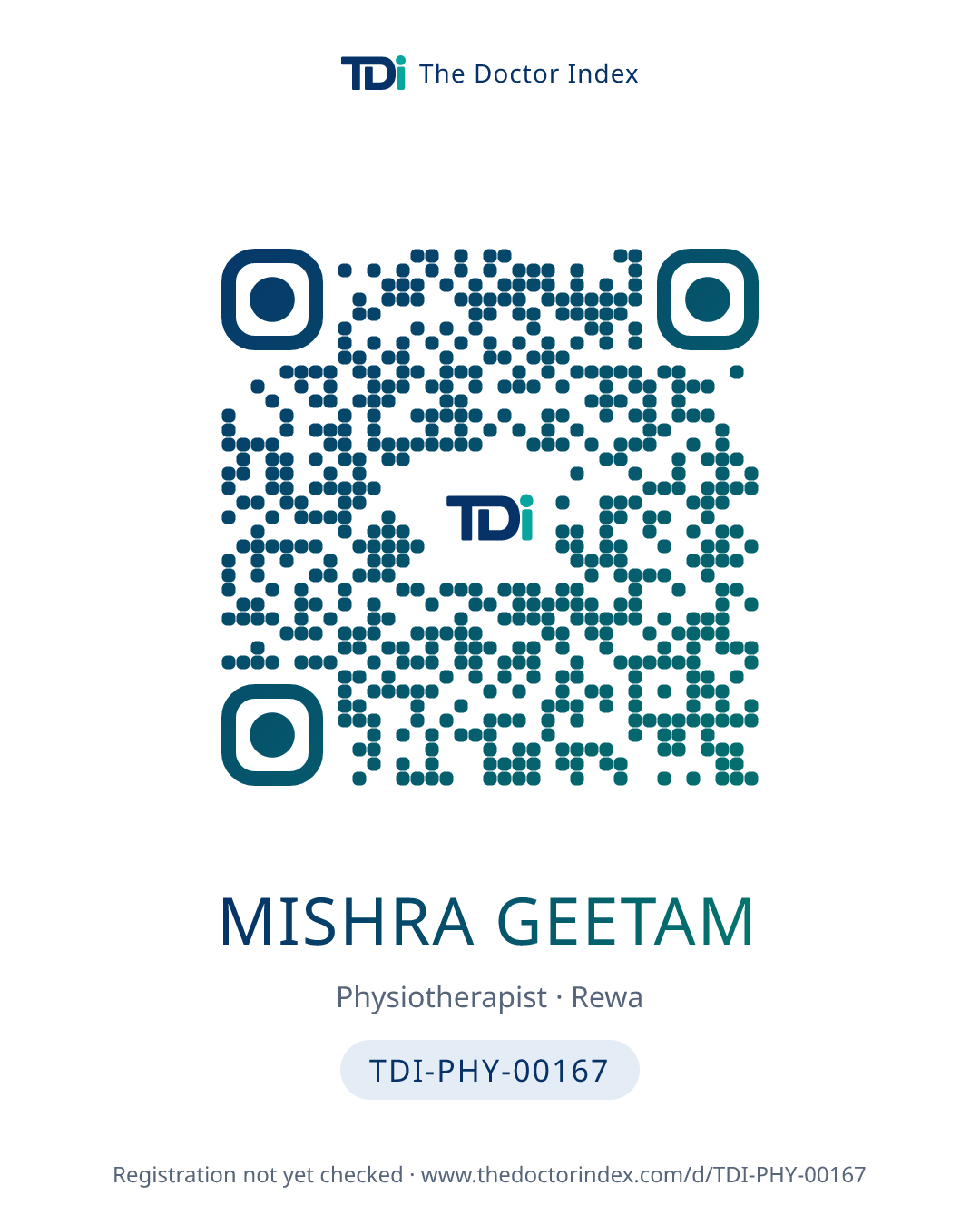 QR card for Mishra Geetam, TDI-PHY-00167