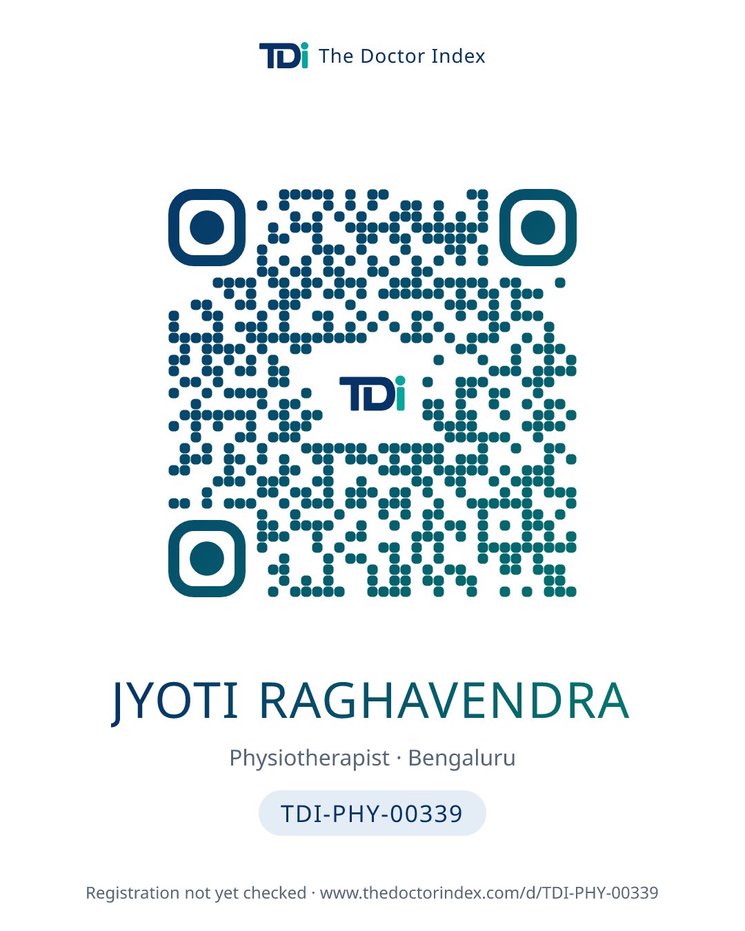 QR card for Jyoti Raghavendra, TDI-PHY-00339
