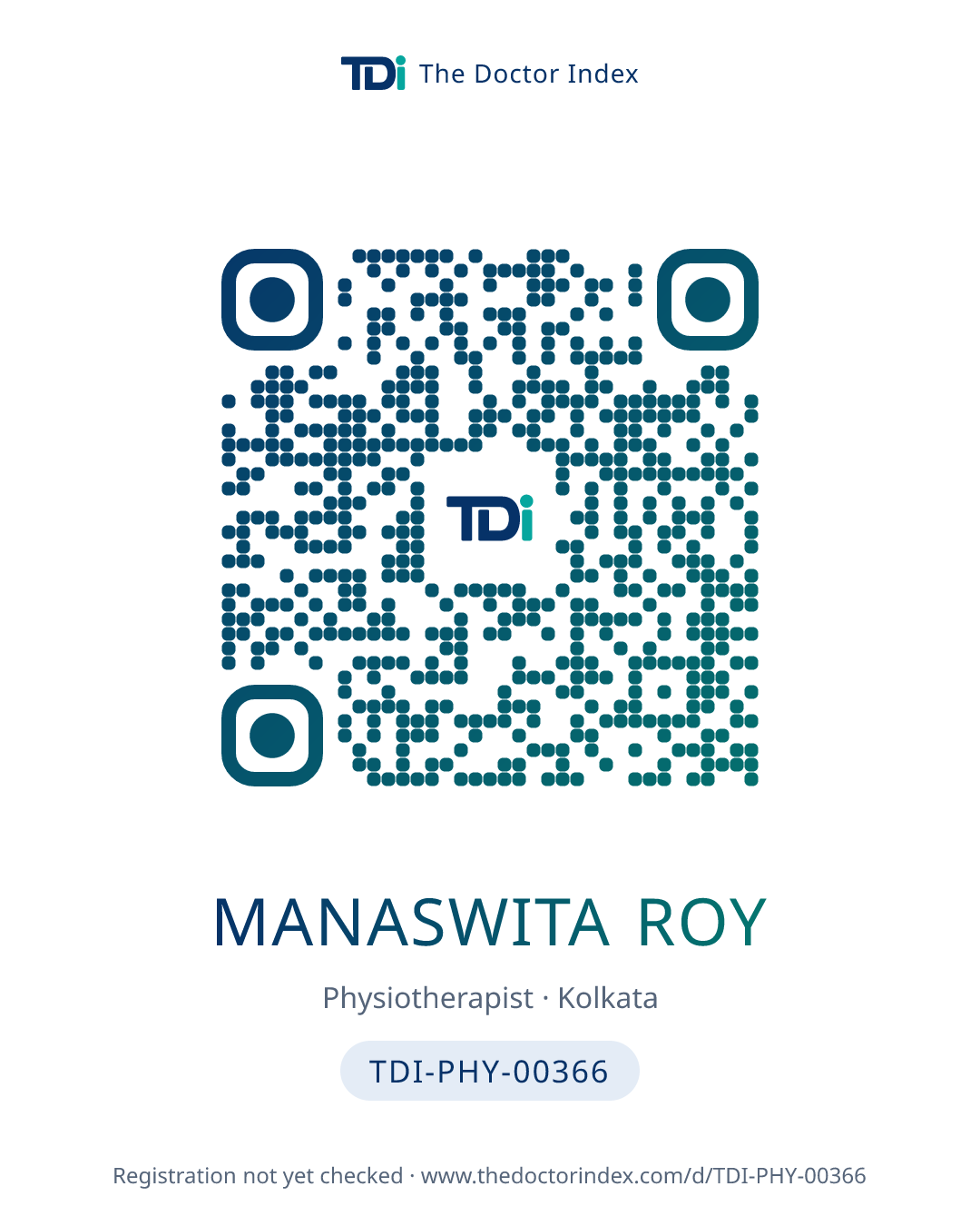 QR card for Manaswita Roy, TDI-PHY-00366