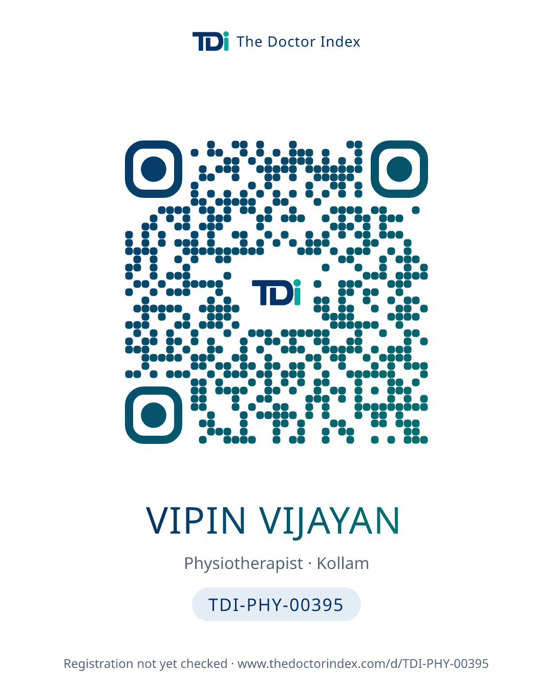 QR card for Vipin Vijayan, TDI-PHY-00395