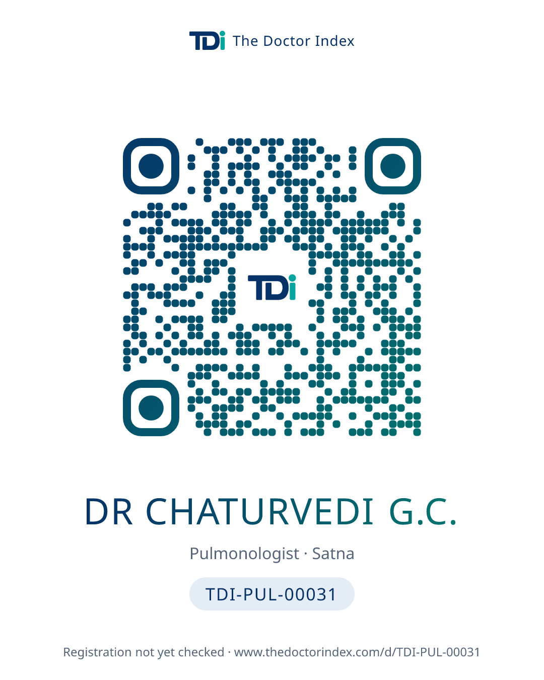 QR card for Dr Chaturvedi G.C., TDI-PUL-00031