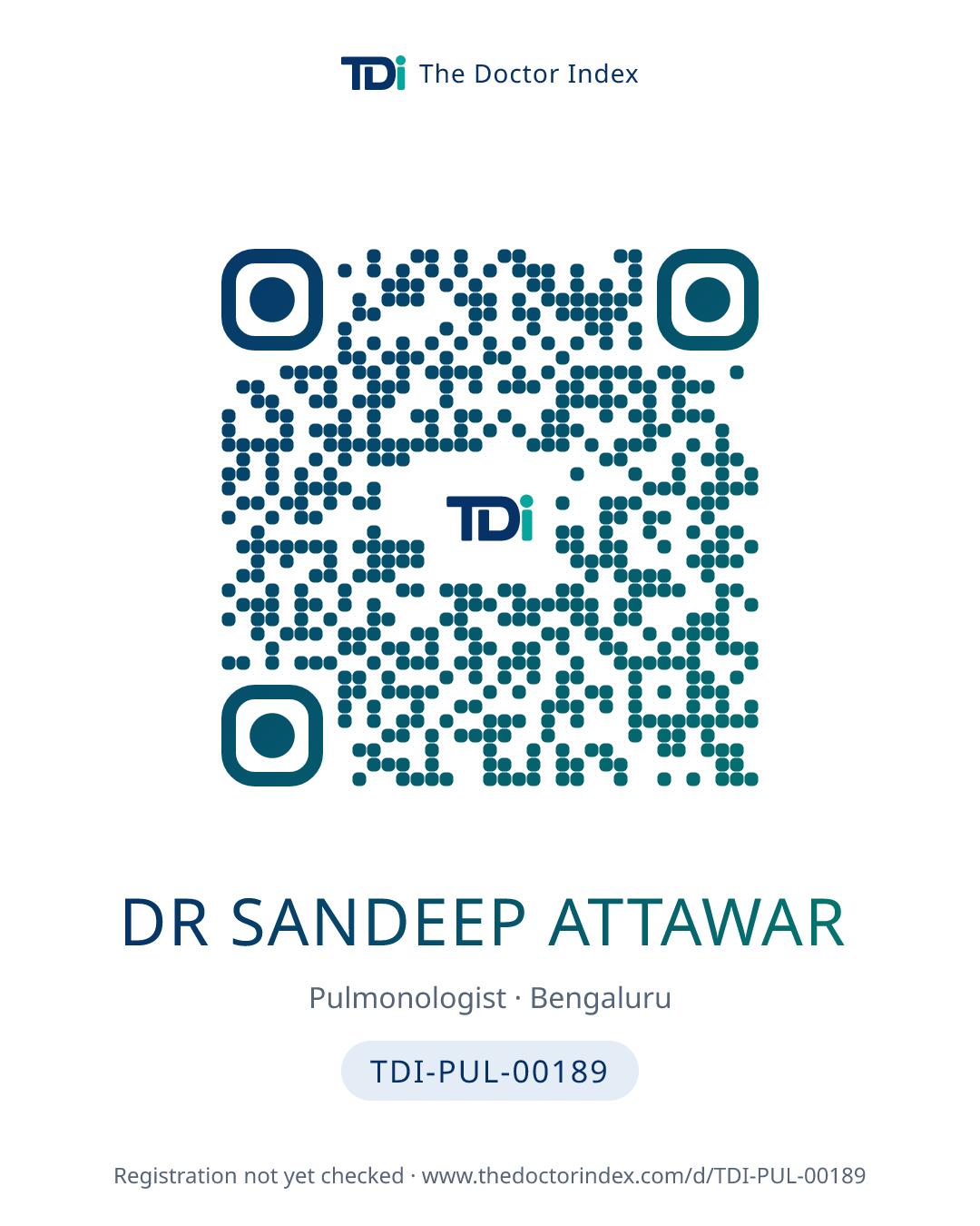 QR card for Dr Sandeep Attawar, TDI-PUL-00189